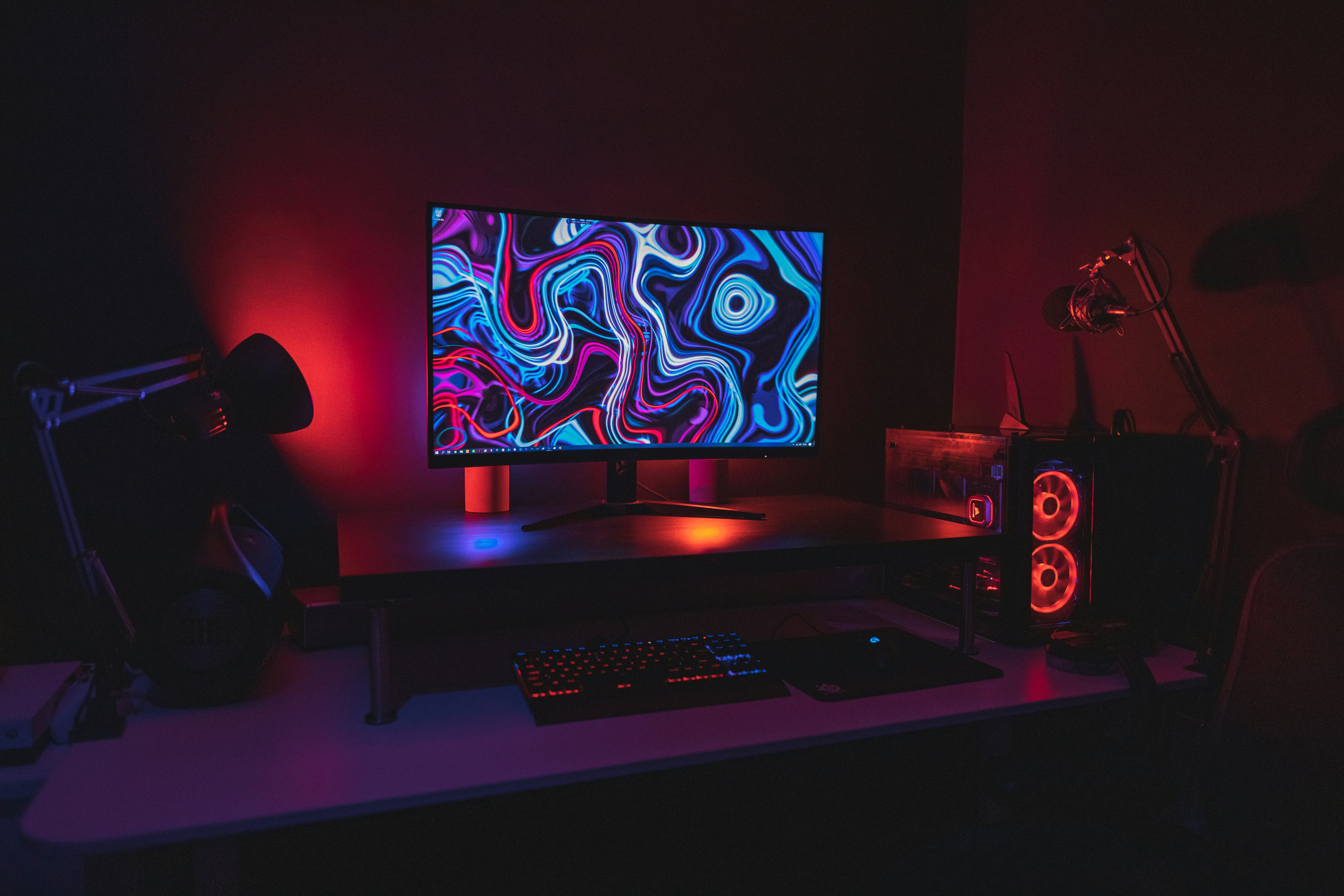 Gamer with headphones